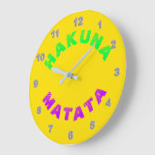 Hakuna Matata Wall Clock Grote Klok (Hoek)