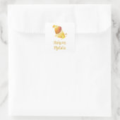 Hakuna Matata Waterverf Leeuw Vierkante Sticker (Tas)