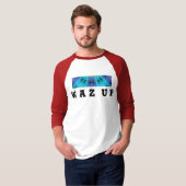Hakuna Matata WAZ UP Mannen Basic Ringer T-Shirt (Voorkant volledig)