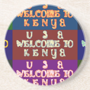 Hakuna Matata Welkom in Kenia.png Zandsteen Onderzetter