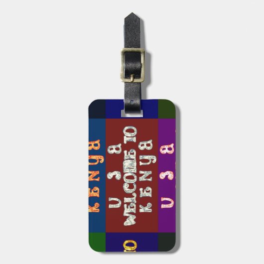 Hakuna Matata Welkom in Kenya.png Bagagelabel (Voorkant verticaal)