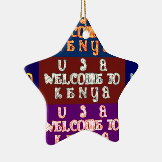 Hakuna Matata Welkom in Kenya.png Keramisch Ornament (Rechts)