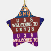 Hakuna Matata Welkom in Kenya.png Keramisch Ornament (Links)