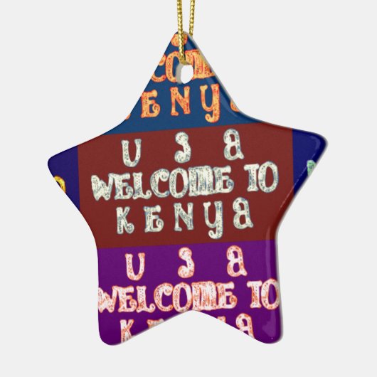 Hakuna Matata Welkom in Kenya.png Keramisch Ornament (Links)