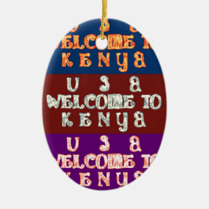 Hakuna Matata Welkom in Kenya.png Keramisch Ornament