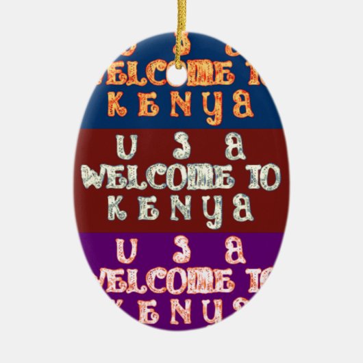 Hakuna Matata Welkom in Kenya.png Keramisch Ornament (Voorkant)