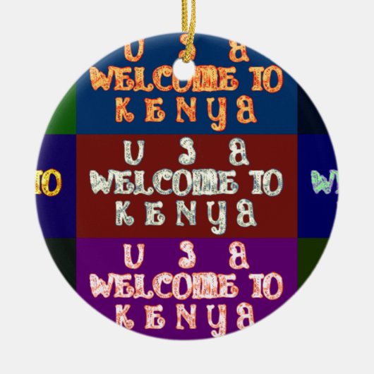 Hakuna Matata Welkom in Kenya.png Keramisch Ornament (Voorkant)