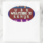 Hakuna Matata Welkom in Kenya.png Ovale Sticker (Tas)