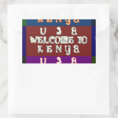 Hakuna Matata Welkom in Kenya.png Rechthoekige Sticker (Tas)
