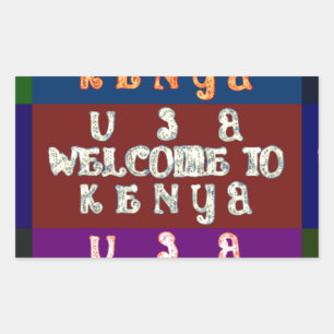Hakuna Matata Welkom in Kenya.png Rechthoekige Sticker