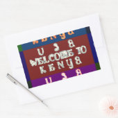 Hakuna Matata Welkom in Kenya.png Rechthoekige Sticker (Envelop)