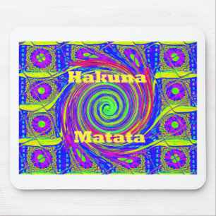 Hakuna Matata – Wervelend ontwerp met levendige kl Muismat