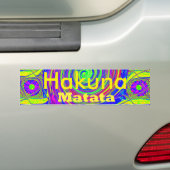 Hakuna Matata – Whirl Design met levendige kleuren Bumpersticker (Op auto)