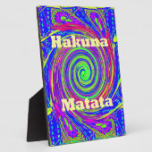 Hakuna Matata – Whirl Design met levendige kleuren Fotoplaat (Zijkant)