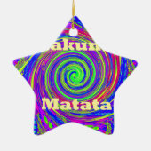 Hakuna Matata – Whirl Design met levendige kleuren Keramisch Ornament (Voorkant)