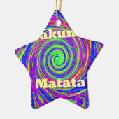 Hakuna Matata – Whirl Design met levendige kleuren Keramisch Ornament (Links)