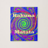 Hakuna Matata – Whirl Design met levendige kleuren Legpuzzel (Verticaal)