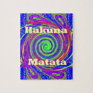Hakuna Matata – Whirl Design met levendige kleuren Legpuzzel