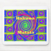 Hakuna Matata – Whirl Design met levendige kleuren Muismat (Voorkant)