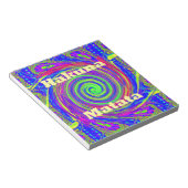 Hakuna Matata – Whirl Design met levendige kleuren Notitieblok (Schuin)