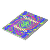 Hakuna Matata – Whirl Design met levendige kleuren Notitieblok (Linkerzijde)