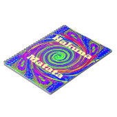 Hakuna Matata – Whirl Design met levendige kleuren Notitieboek (Linkerzijde)