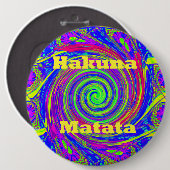 Hakuna Matata – Whirl Design met levendige kleuren Ronde Button 6,0 Cm (Voorkant /achterkant)