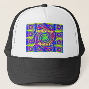 Hakuna Matata – Whirl Design met levendige kleuren Trucker Pet