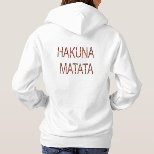 Hakuna Matata Women's American Apparel Hoodie (Achterkant)