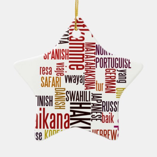 Hakuna Matata woord Keramisch Ornament (Voorkant)