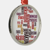 Hakuna Matata woord Metalen Ornament (Rechts)