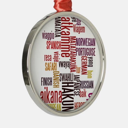 Hakuna Matata woord Metalen Ornament (Rechts)