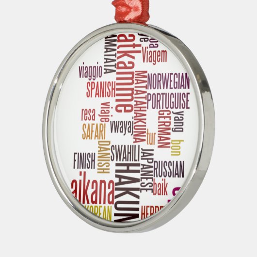 Hakuna Matata woord Metalen Ornament (Links)