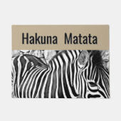  Hakuna  Matata  -zebra  close up  Deurmat (Voorkant)