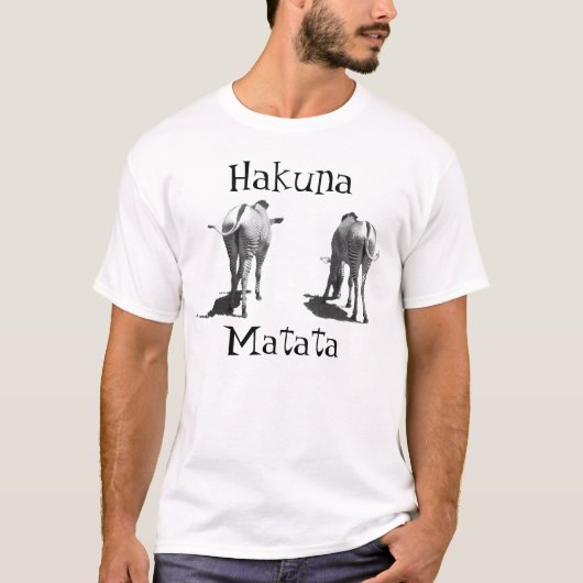 Hakuna Matata zebra tails T-shirt (Voorkant)
