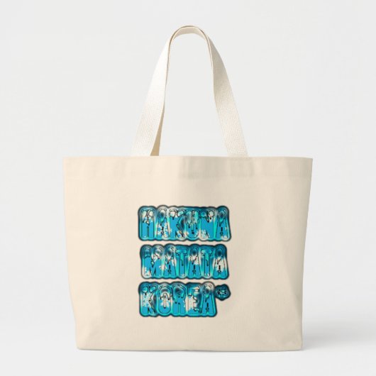 Hakuna Matata Zuid-Korea Art Print/Graphic Grote Tote Bag (Voorkant)