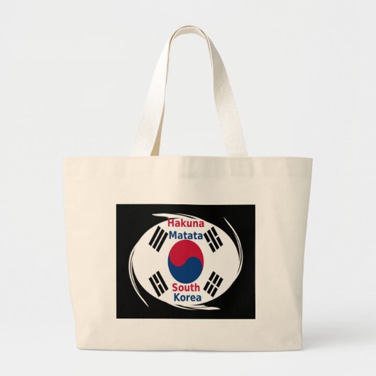 Hakuna Matata Zuid-Korea Art Print/Graphic Grote Tote Bag (Voorkant)