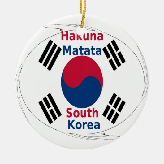 Hakuna Matata Zuid-Korea Art Print/Graphic Keramisch Ornament (Voorkant)