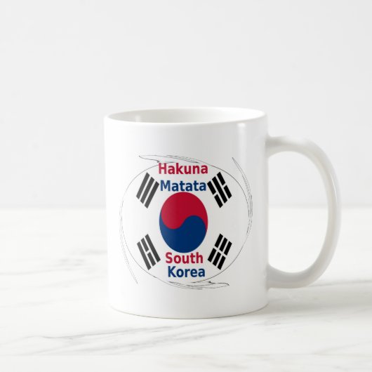 Hakuna Matata Zuid-Korea Art Print/Graphic Koffiemok (Rechts)