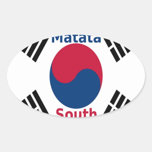 Hakuna Matata Zuid-Korea Art Print/Graphic Ovale Sticker (Voorkant)
