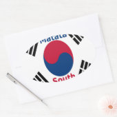 Hakuna Matata Zuid-Korea Art Print/Graphic Ovale Sticker (Envelop)