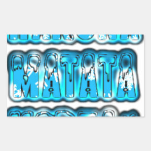 Hakuna Matata Zuid-Korea Art Print/Graphic Rechthoekige Sticker