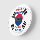Hakuna Matata Zuid-Korea Art Print/Graphic Ronde Klok (Hoek)