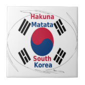 Hakuna Matata Zuid-Korea Art Print/Graphic Tegeltje (Voorkant)