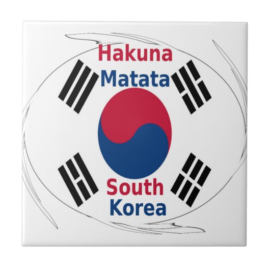 Hakuna Matata Zuid-Korea Art Print/Graphic Tegeltje (Voorkant)