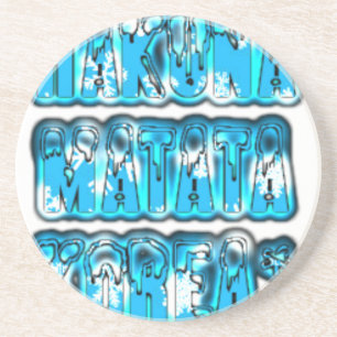 Hakuna Matata Zuid-Korea Art Print/Graphic Zandsteen Onderzetter