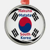 Hakuna Matata Zuid-Korea Metalen Ornament (Voorkant)