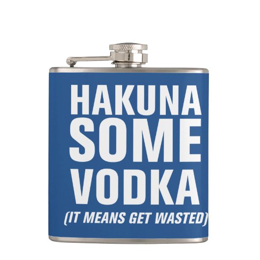 Hakuna Sommigen wodka Heupfles (Voorkant)