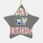 HakunaMatata Gift Today is mijn verjaardag.png Keramisch Ornament (Voorkant)