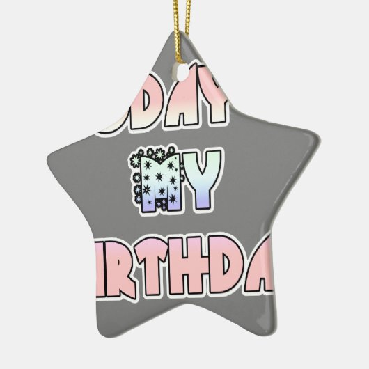 HakunaMatata Gift Today is mijn verjaardag.png Keramisch Ornament (Links)